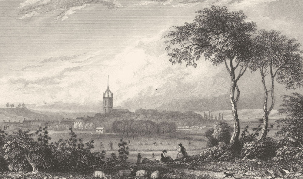 KENT. Faversham. Allen. (Bartlett) 1833 old antique vintage print picture